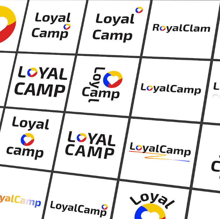 Loyalcamp logo drafts | awezzom